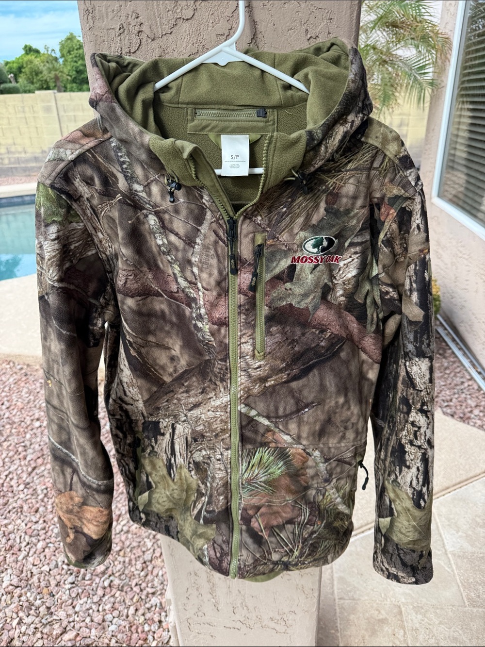 Mossy Oak EHG Engineered Hunting Gear Camo Hooded Fleece Jacket Men’s Small